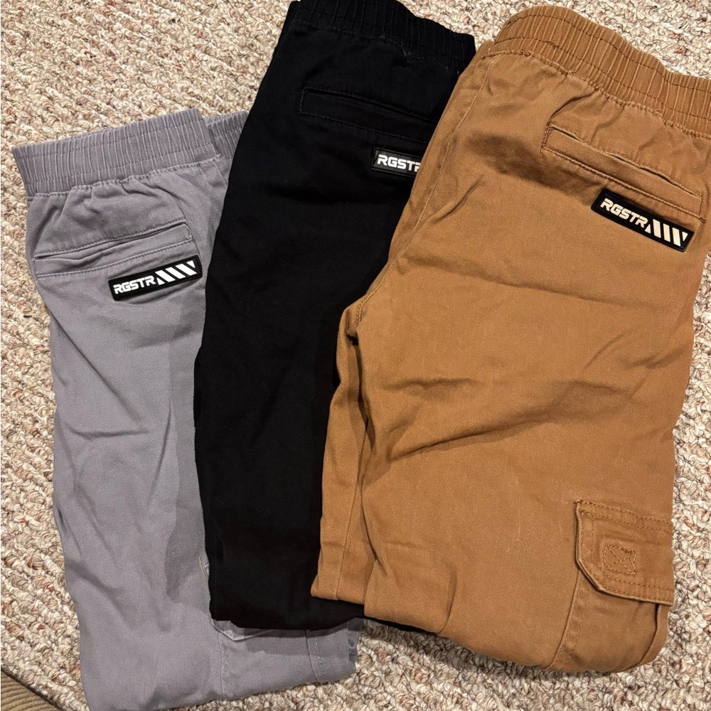 Kids Jogger Pants - Black, Gray, and Tan